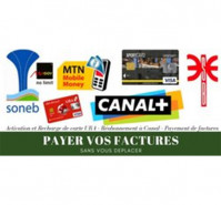 Payement de factures (SONEB, SBEE), réabonnement Canal +, ventes et recharge des cartes visa UBA